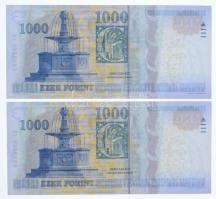 2010. 1000Ft (2x) sorszámkövetők "DE" T:I
