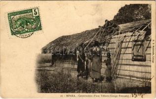 1904 Mpaka, Construction dune Toiture / construction of a roof, TCV card (EK)