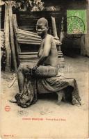 Tuba, Femme fiote, Congo Francais / native nude woman, TCV card