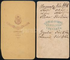 1867 Laudon család fotói: Laudon Sándor (1828-1900) ungvári főgimnáziumi tanár és Laudon István (186...