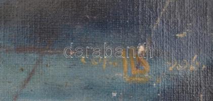 Olvashatatlan jelzéssel: Gombás csendélet. Olaj, vászon, datált (906), 30x60 cm