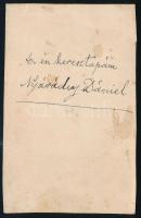 cca 1880 Nyárády Dániel, hátoldalon feliratozott fotó, körbevágva, törésnyommal, 10,5×6,5 cm