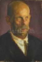 Pilényi Oszkár (1900 k.-?):: Férfi portré. Olaj, vászon, hátoldalán a vakrámán jelzett, 50x35 cm