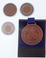 1998. "Magyar Pénzverő Rt. / 1848-1849" aranyozott és ezüstözött Br emlékérem (42,5mm) + 2...