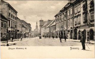 Pozsony, Pressburg, Bratislava; Frigyes főherceg út, üzletek / street, shops