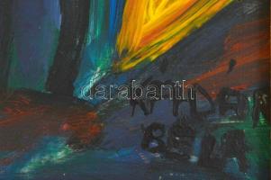 Kádár jelzéssel: Hegyvidéki város. Olaj, farost, díszes fa keretben. 40x30 cm