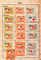 1952-1988 7 db tagsági igazolvány, szakszervezeti tagsági könyv, igényjogosultsági igazolvány és par...