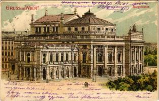 1900 Wien, Vienna, Bécs; Burgtheater / theatre. litho (Rb)
