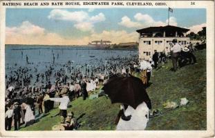 1923 Cleveland (Ohio), Bathing beach and bath house in Edgewater Park (EK)