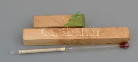 Bor/must fokoló tokban, h: 24 cm