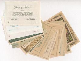 Ausztria ~1920. ~50db-os szükségpénz tétel T:vegyes
Austria ~1920. ~50pcs of necessity notes C:mixe...