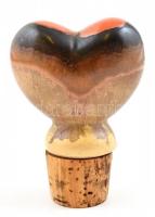 Iparművész mázas kerámia palackdugó, jelzés nélkül, hibátlan, h: 9,5 cm