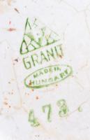 6 db kézzel festett kerámia, fajansz edény. Gránit, Bélapátfalva, stb