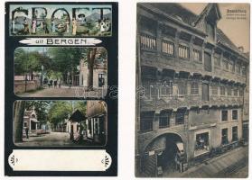 14 db RÉGI külföldi város képeslap / 14 pre-1945 European town-view postcards