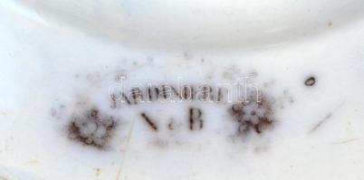 Villeroy & Boch porcelán tányér, 2db, bevonó képes, jelzett, kopásokkal, d: 23,5 cm