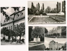 Balassagyarmat. Képzőművészeti Alap Kiadóvállalat - 6 db modern képeslap (Városi tanácsház, strand, ...