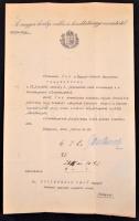 1914 Nemzeti Múzeumba segédőri kinevezés Jankovich Béla vallás- és közoktatásügyi miniszter aláírásával