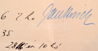 1914 Nemzeti Múzeumba segédőri kinevezés Jankovich Béla vallás- és közoktatásügyi miniszter aláírásá...