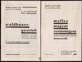 1931 7 db koncertműsor: Dohnányi, Békeffym Rubinstein és mások műsorai