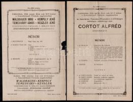 1926-28 8 db koncertműsor: Ungár I. Dohnánnyi, Geyer és másork hangversenyeivel