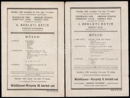 1926-28 8 db koncertműsor: Ungár I. Dohnánnyi, Geyer és másork hangversenyeivel
