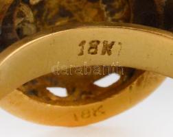 Arany (Au) 18K gyűrű, jelzett, méret: 52, nettó: 5,8 g