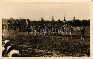 Cserkész jamboree, Brit Birodalom cserkészei / World Scout Jamboree, boy scouts of the British Empire, flags