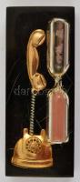 Retró telefonos homokóra, kissé karcos, m: 8 cm