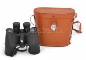 Optima 16×50-es vadász távcső, jó állapotban, bőr tokban, 17×17 cm