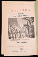 cca 1870 Dibre Hajamin. Pesti kiadású héber és német nyelvű imakönyv. Aranyozott egészvászon kötésbe...