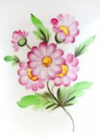 Herendi virágmintás urna váza. Jelzett, kézzel festett, kis kopással. m: 25 cm