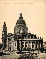 Budapest V. Szent István Bazilika. Hajtatlan panoráma képeslap, Taussig Arth. 5631. (ragasztónyom / gluemark)
