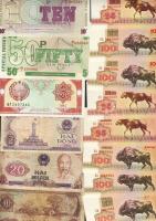 112db bankjegy, egész világ, régi és új, sok tengerentúllal T:I (többségében),II,III (pár db)