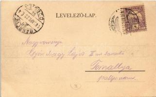 1900 Miskolc, Református főgimnázium, híd. Gedeon A. kiadása