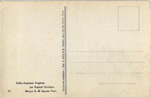 Lélie, fumeuse d'opium. Erotic nude lady art postcard, opium smoking. Imp. A. Leroy et R. Cremi...