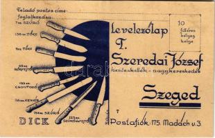 Szeredai József szegedi paprika export telep reklámlapja / Hungarian pepper export advertising card s: Fábián (fl)