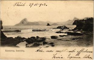 1903 Niterói, Nicteroy; Icarahy / Icaraí beach, coast, seashore (EK)