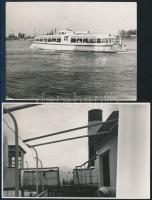 cca 1950 6 db dunai hajózással kapcsolatos fotó, legtöbb hátulján írással, 9x12 cm és 9x14 cm között...