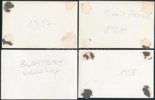 cca 1950 6 db dunai hajózással kapcsolatos fotó, legtöbb hátulján írással, 9x12 cm és 9x14 cm között...