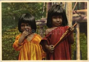 Fra gli Indii del Brasile. Missioni dei Cappuccini / Brazilian folklore, indigenous children (EK)