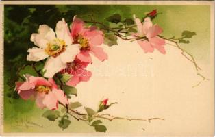Flowers. Meissner & Buch Künstler-Postkarten Serie 1196. Unter blühenden Blumen litho s: C. Klein