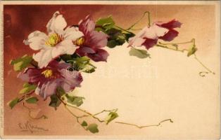 Flowers. Meissner & Buch Künstler-Postkarten Serie 1196. Unter blühenden Blumen litho s: C. Klein