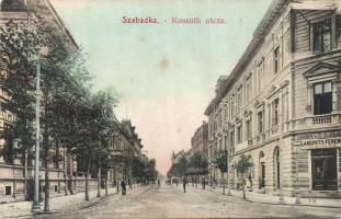 Szabadka Kossuth street with restaurant