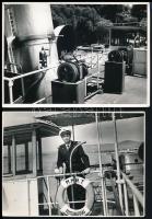 cca 1959 4 db M.H.R.T. Felszabadulással kapcsolatos fotó, Tiszavölgyi József fotói, hátuljukon írással, 17,5x13 cm és 13x18,5 cm közötti méretekben