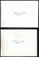 cca 1959 4 db M.H.R.T. Felszabadulással kapcsolatos fotó, Tiszavölgyi József fotói, hátuljukon íráss...