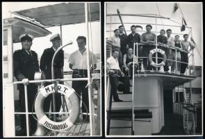 cca 1959 4 db M.H.R.T. Felszabadulással kapcsolatos fotó, Tiszavölgyi József fotói, hátuljukon íráss...