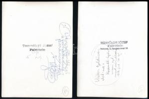 cca 1959 4 db M.H.R.T. Felszabadulással kapcsolatos fotó, Tiszavölgyi József fotói, hátuljukon íráss...