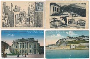 28 db régi képeslap, főleg régi magyar városképek, kevés külföldi és motívum