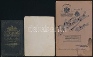 cca 1900-1933 6 db régi fotó, közte keményhátú műtermi fotók és fotólapok, 11x6,5 cm és 16,5x11 cm k...