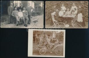 cca 1900-1933 6 db régi fotó, közte keményhátú műtermi fotók és fotólapok, 11x6,5 cm és 16,5x11 cm k...